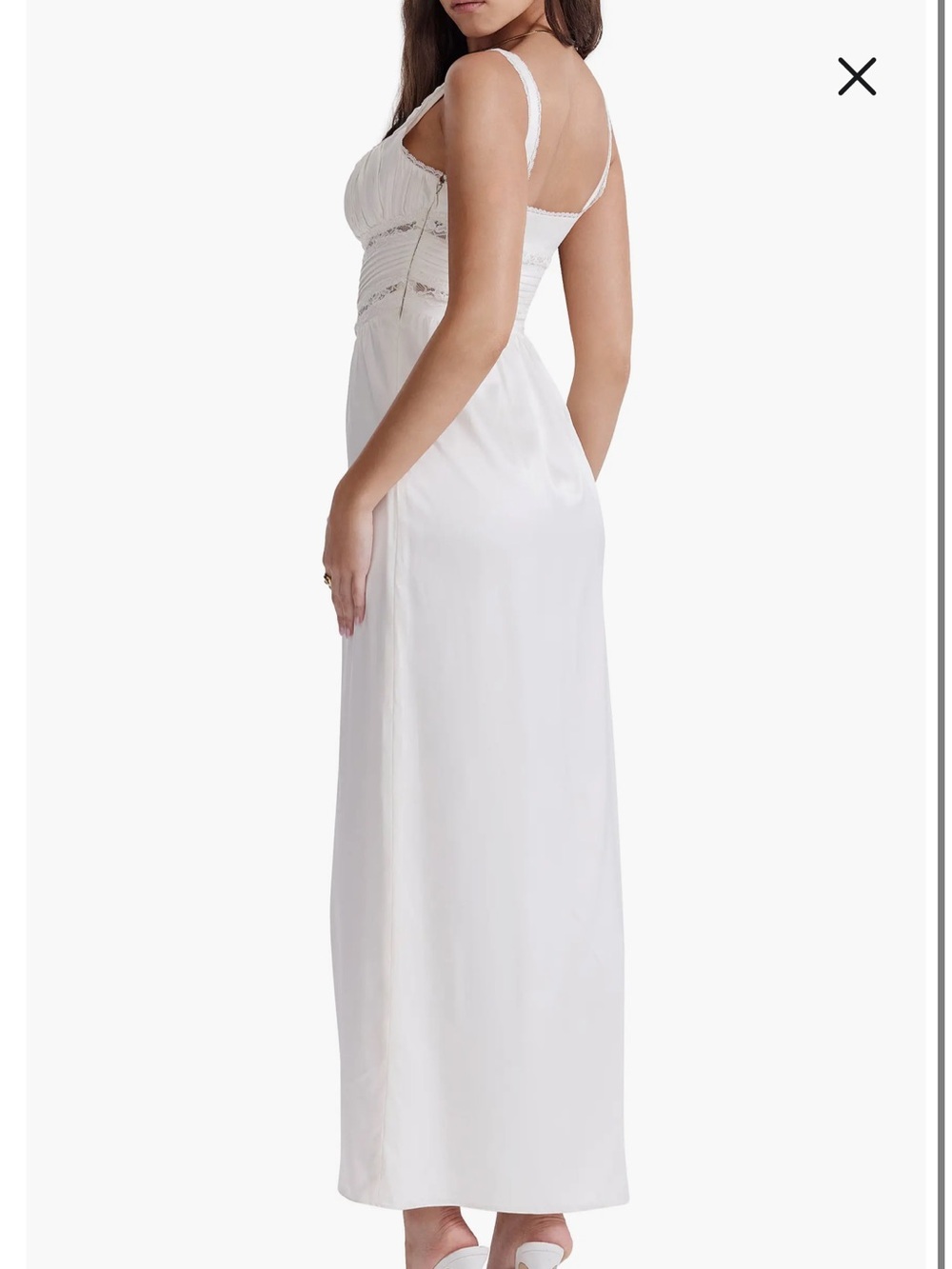 House of CB -white Illiana Silk Blend Maxi Dress - Picture 2 of 5